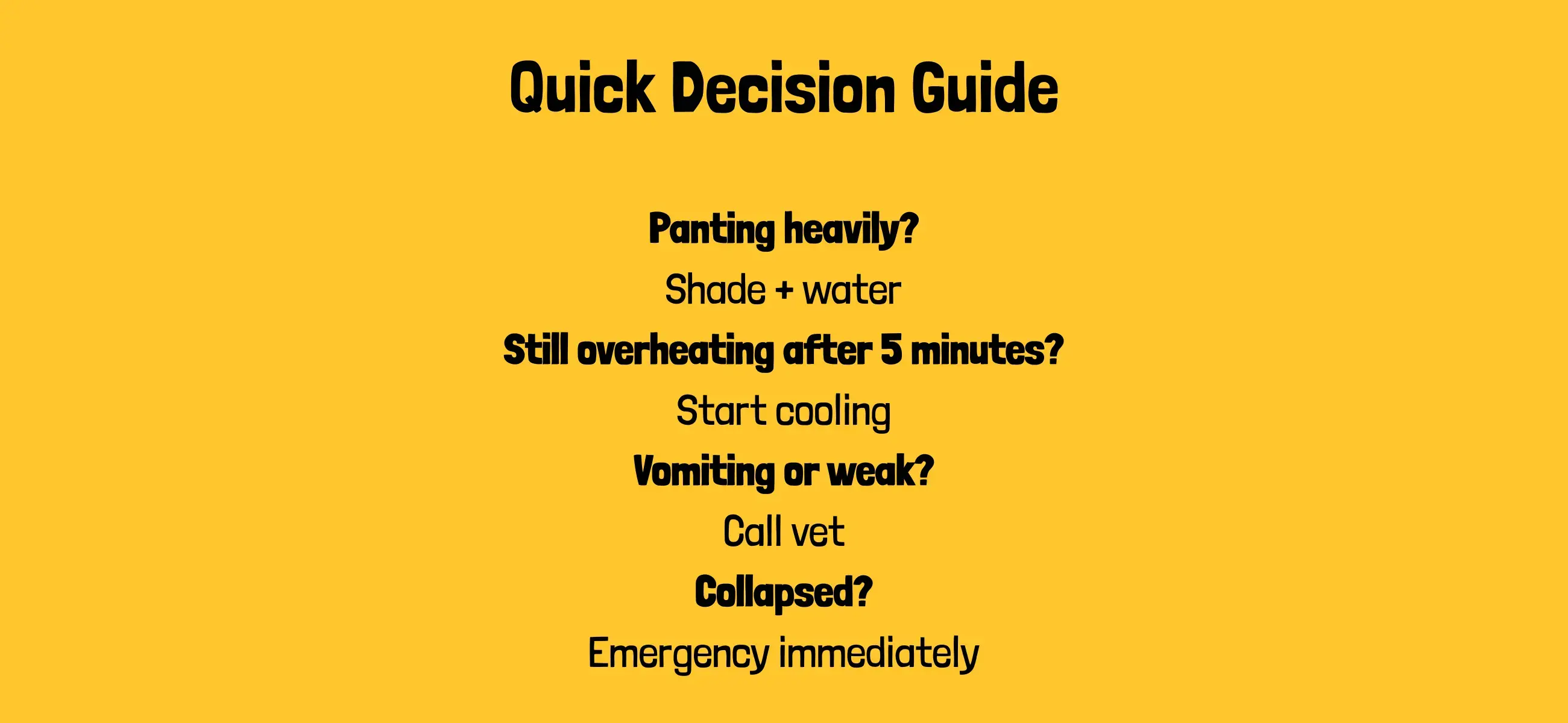 A table displaying various marketing strategies alongside a quick decision guide for heatstroke prevention.