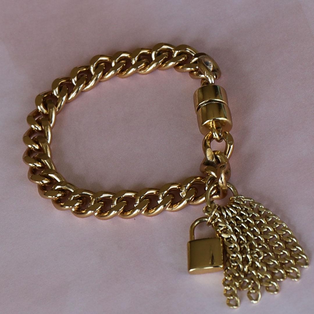 Gold Sprinkle Scarf Lock - Lock and Shine