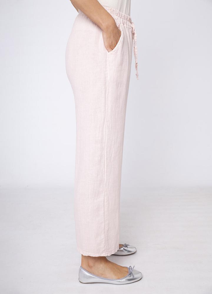 Stretch Waist Linen Trouser