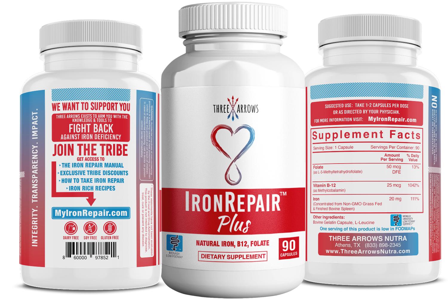 Iron Repair Heme Plus iron pills easy on stomach