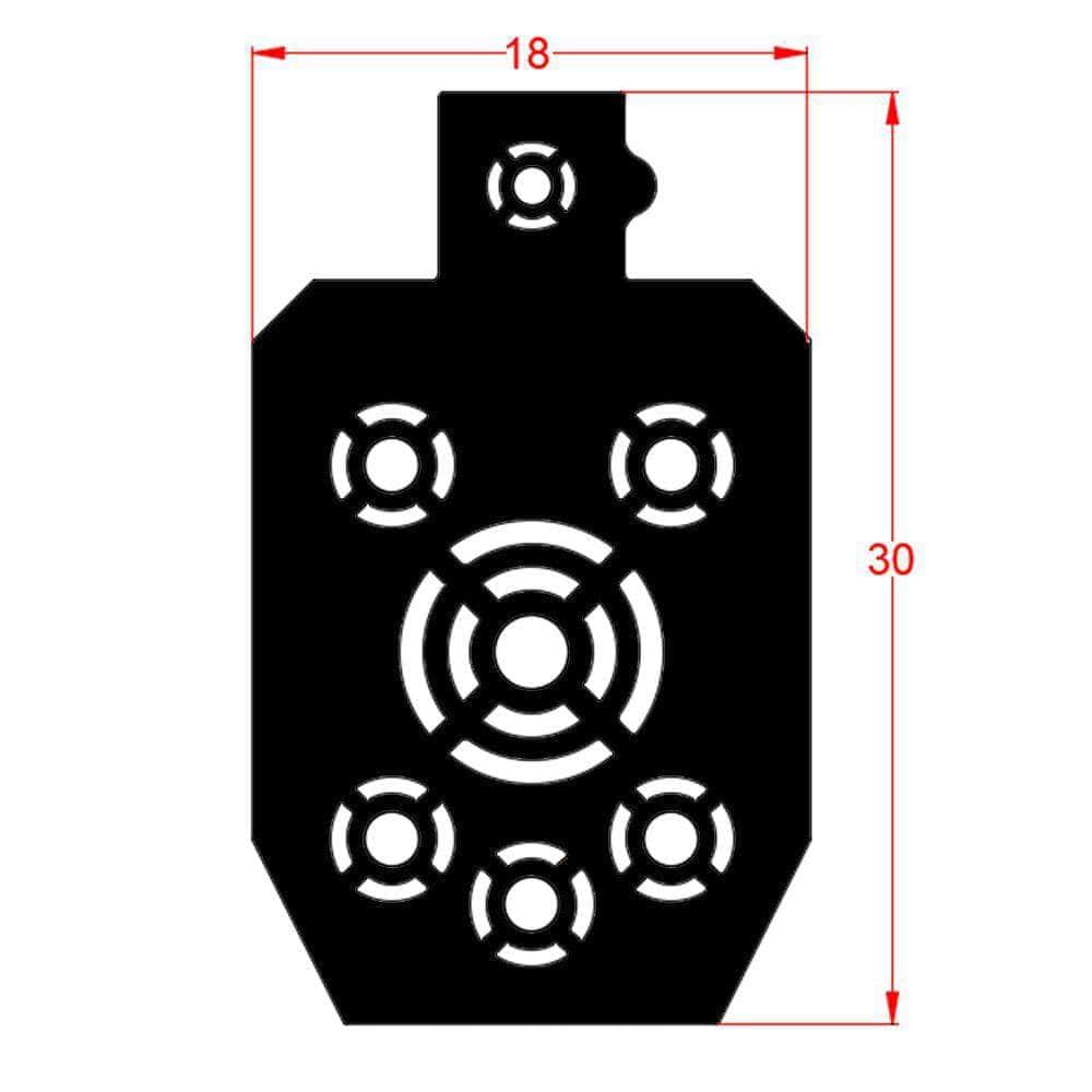 IPSC full torso stencil size