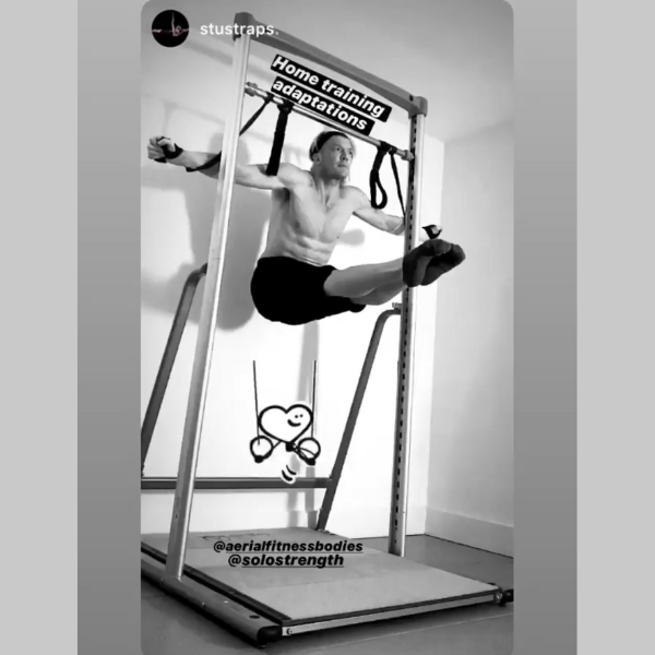 aerial training with functional training station bodyweight exercise equipment by SoloStrength