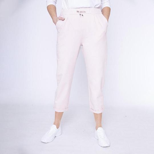 Drawstring Jersey Trouser in Pink