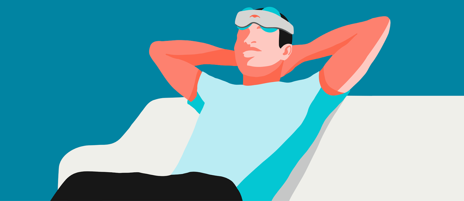 A collection of four sleep masks with headphones.