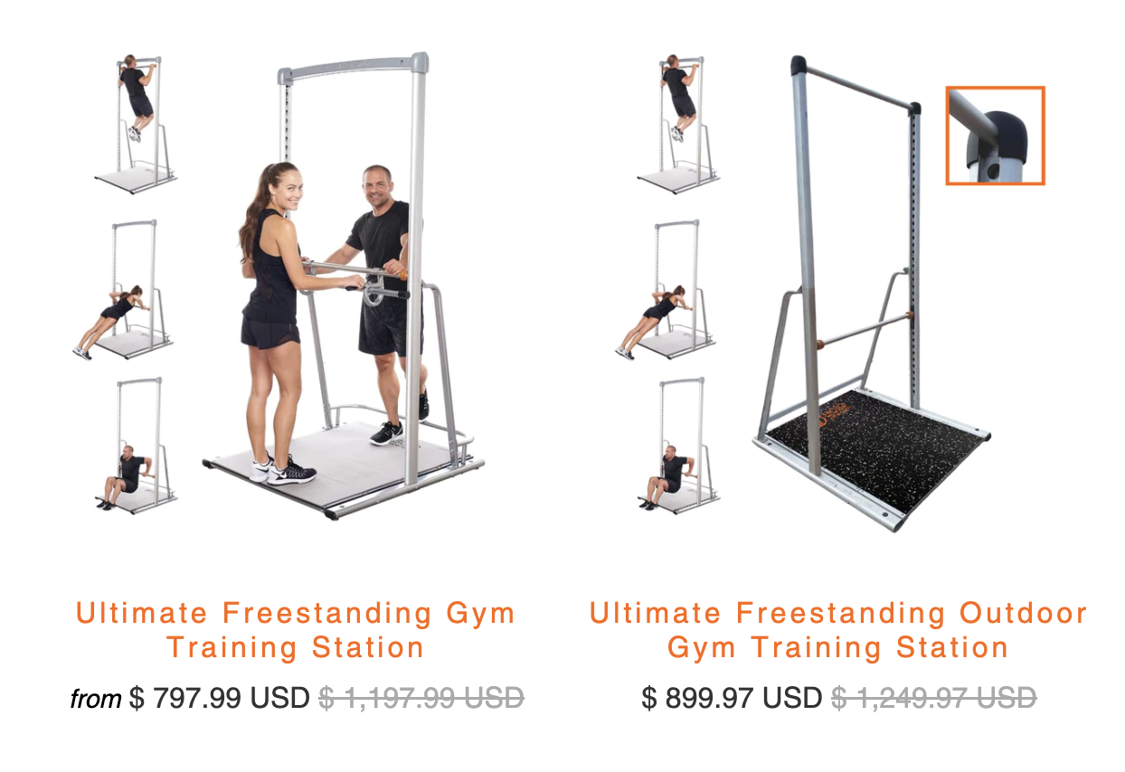 Free standing pull up bars for outdoor and indoor use
