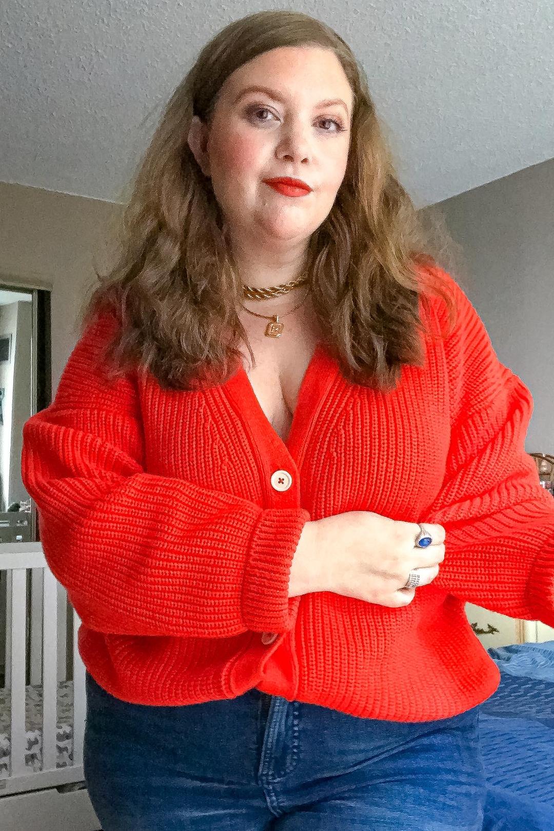 Ambassador Jen | Shelter Cotton Cardigan Flame