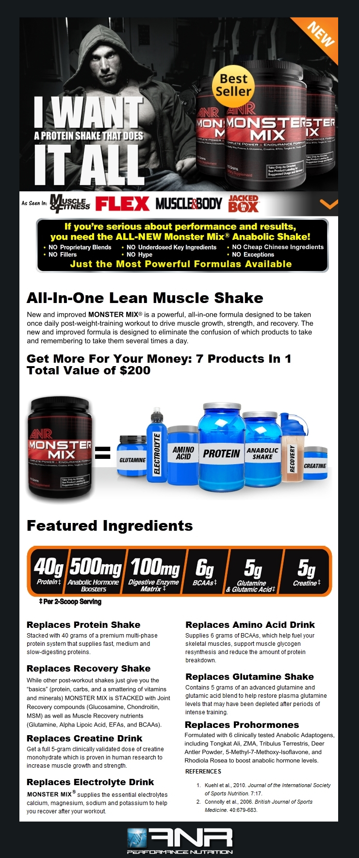 Monster Mix All-In-One Whey Protein Powder