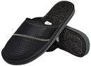 Waylon - men black leather slippers - Reindeer Leather