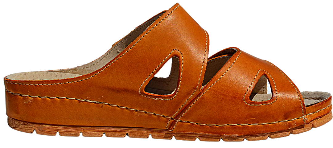 Aurora - Women stylish leather slides - Reindeer Leather