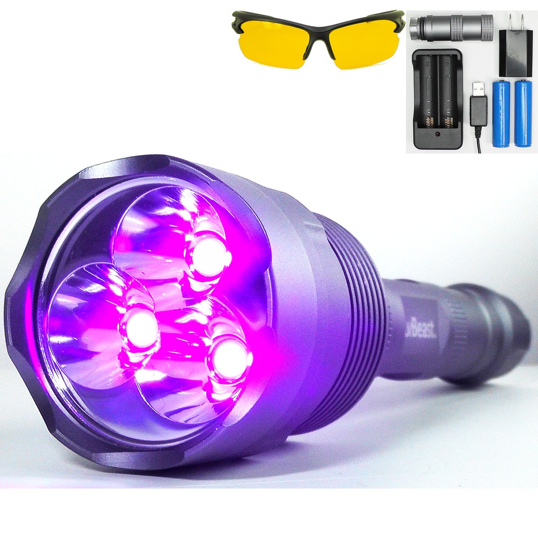 Blacklight Flashlight,128 LED UV Flashlights Upgraded Bright Ultraviolet Flash