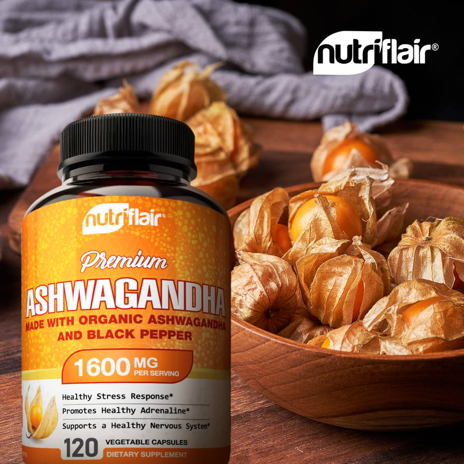 Ashwagandha and Black Pepper Organic Supplements From NutriFlair