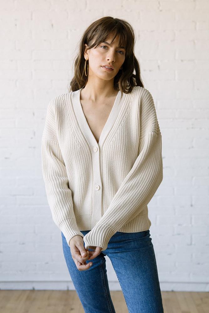 Shelter Cotton Cardigan Birch