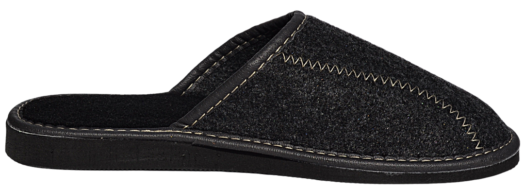 Scott - Men's warm scuff slippers - Reindeer Leather