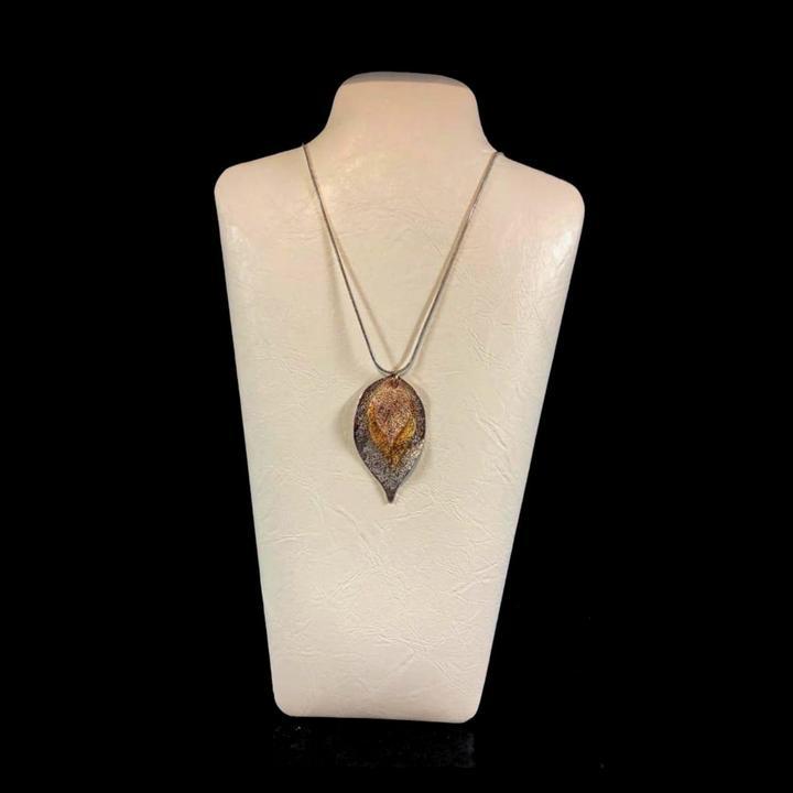 Multi-tone leaf necklace