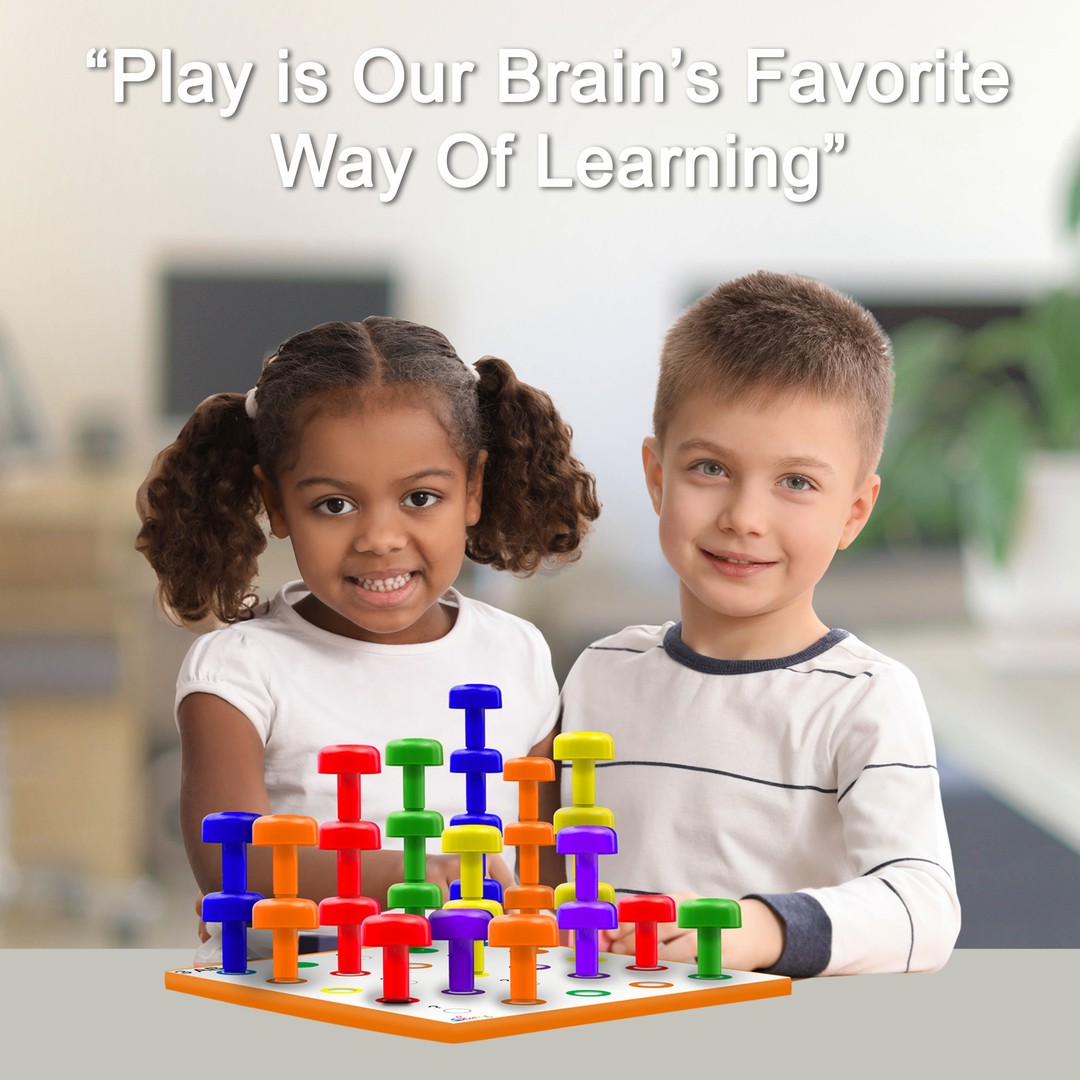 Game Play Skoolzy Peg Board Set Montessori Toys For Toddlers Preschool Kids 30 
