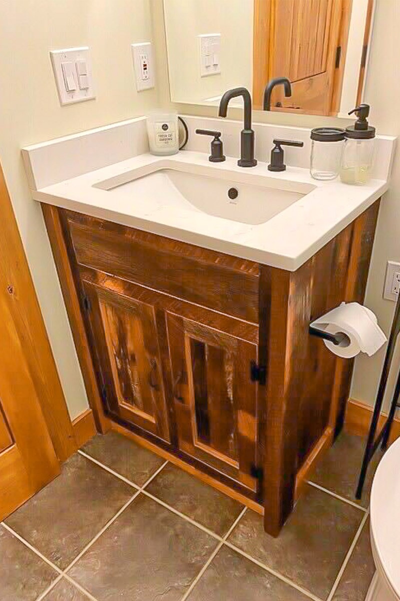 rustic vanity for bathroom