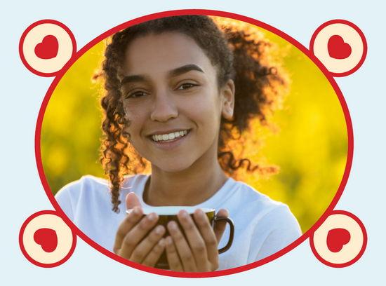 rooibos rocks girl with teacup in the sun