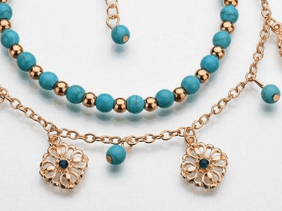  Entwined Silver Metal Bracelet & Necklace