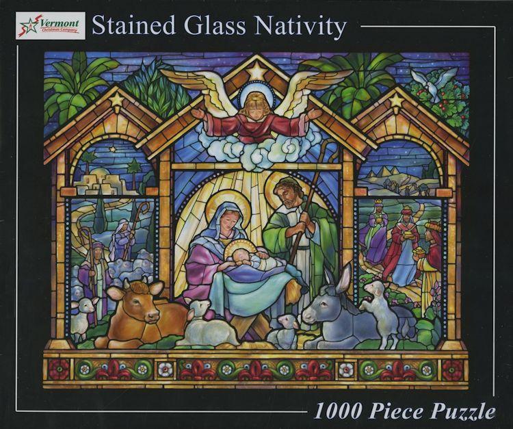 Stained Glass Nativity Puzzle