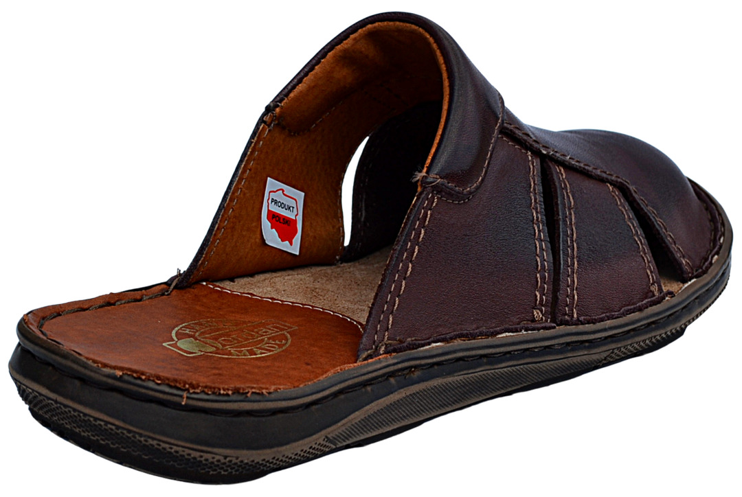 Michael - Men summer leather clogs - Reindeer Leather