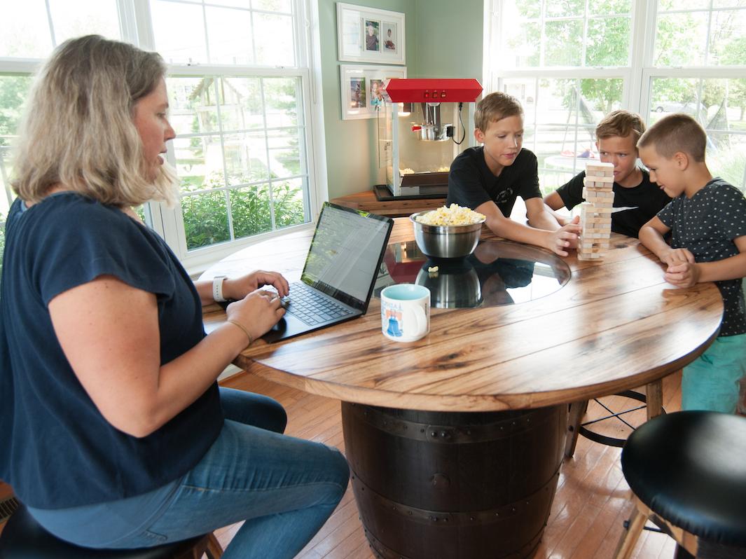 round whisky barrel table