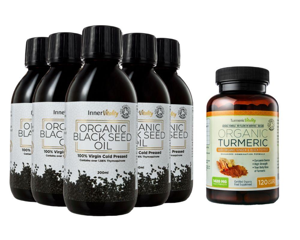 Black Seed oil 200ml Turmeric Vitality UK