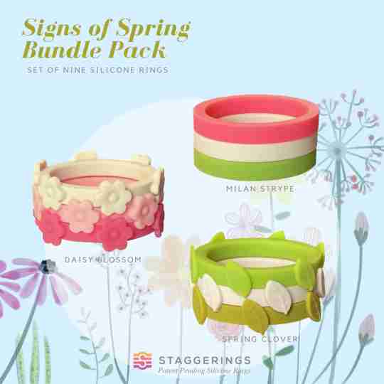 Signs of Spring bundle pack silicone rings