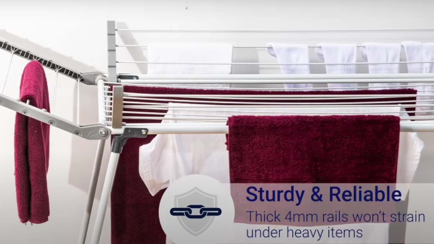 Hills Four Wing Expanding Clothes Airer Review Sturdy Construction