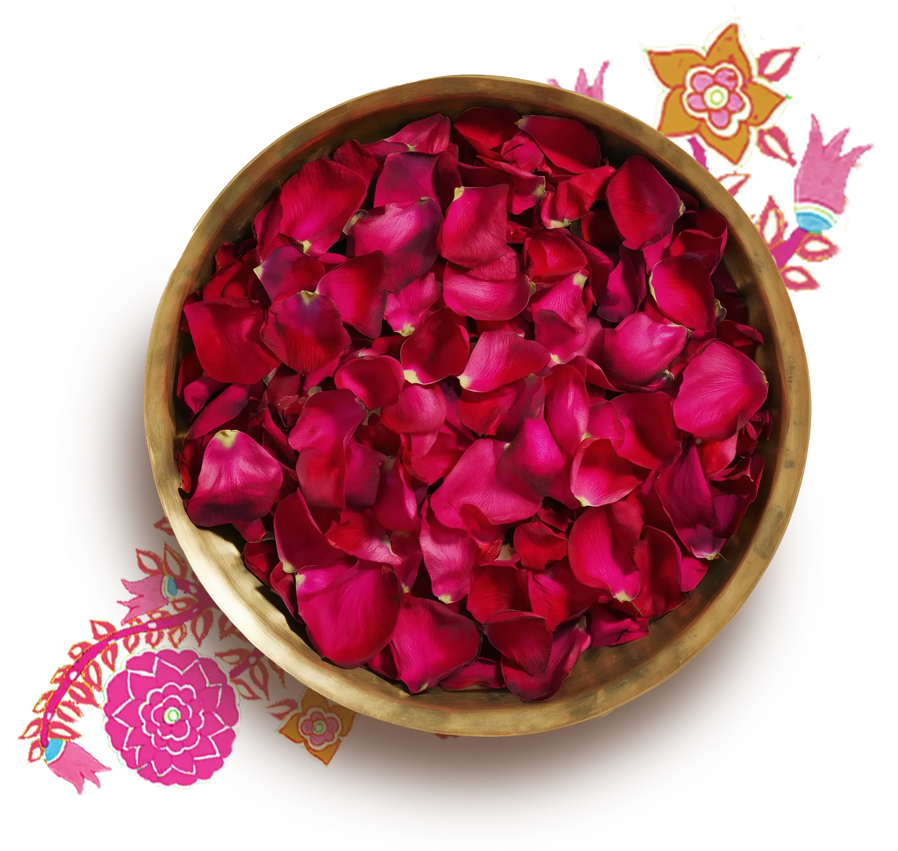 rose petals in a bowl