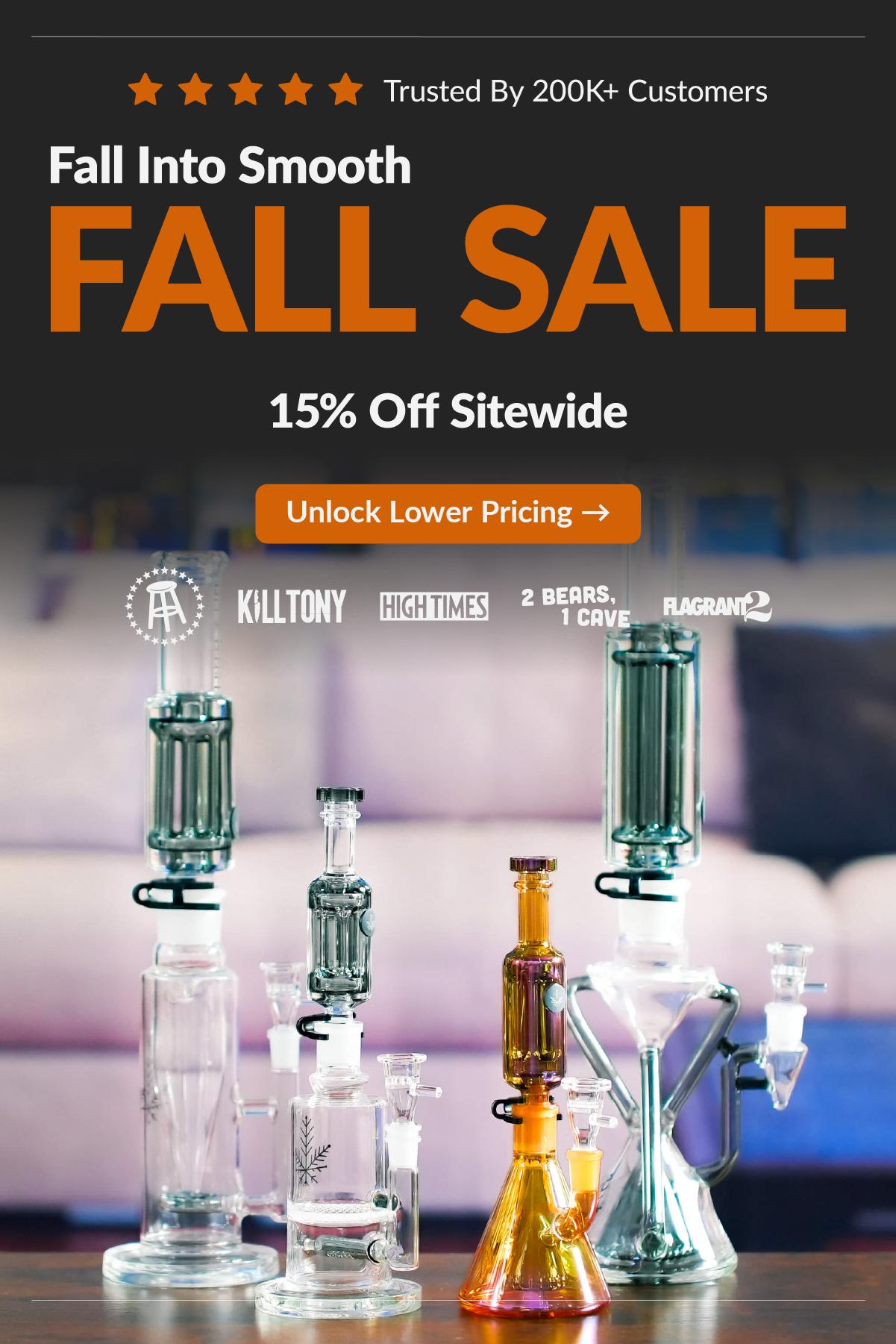 best selling bongs and pipes on table