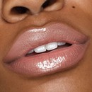 Medium skin tone model lips with Nude Pout