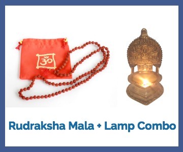 rudraksha mala deepam lamp