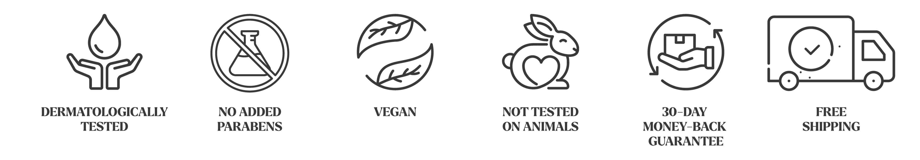 not tested on animals, 30 days money back guarantee, free shipping 3