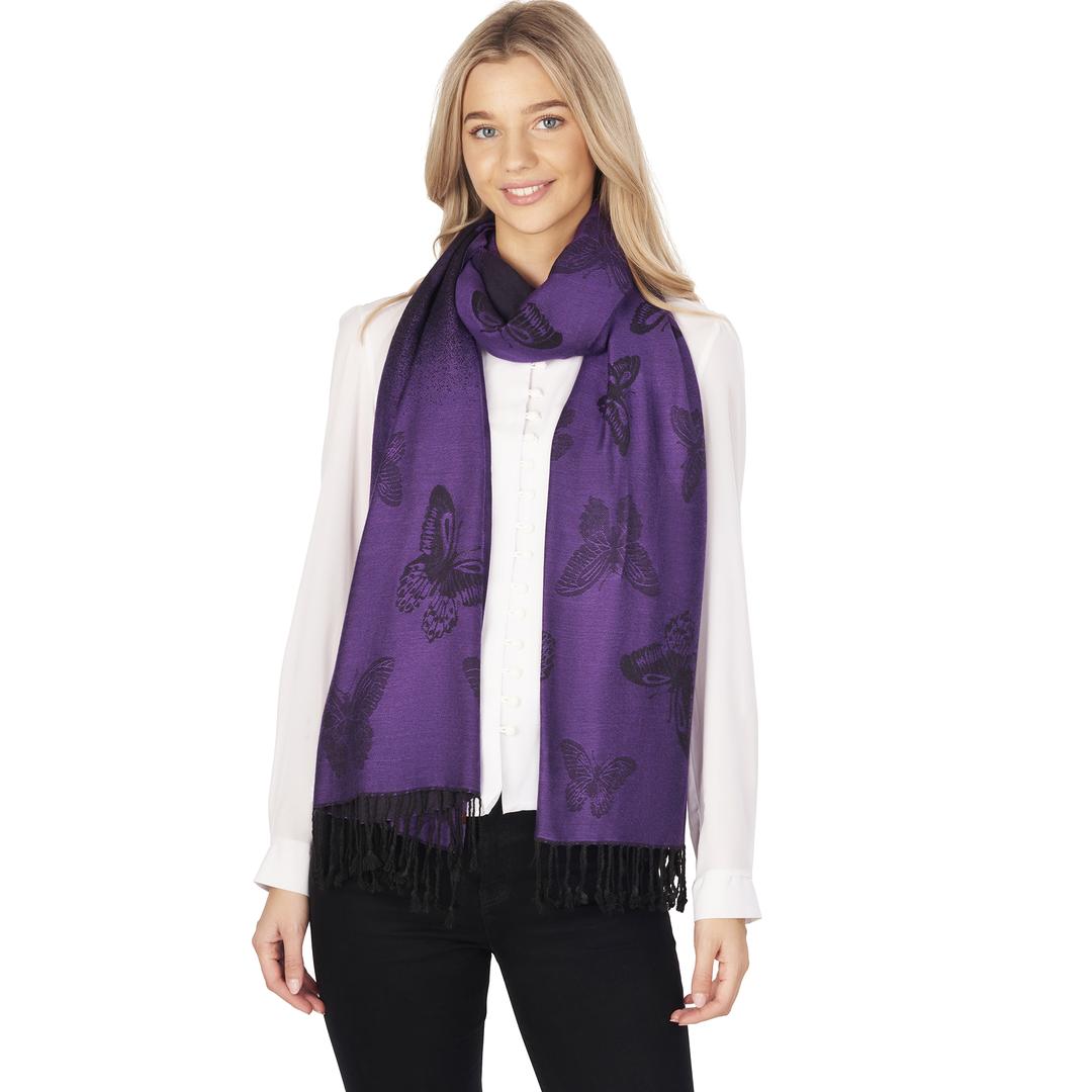 purple scarf women