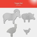 Complete set of metal nra animals made from ar500 steel
