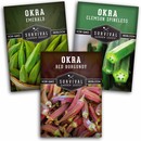 3 packets of heirloom okra seeds