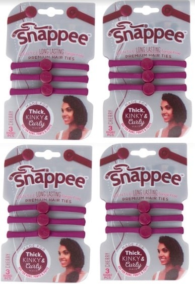 Image of 4 packs Snapee hair ties purple