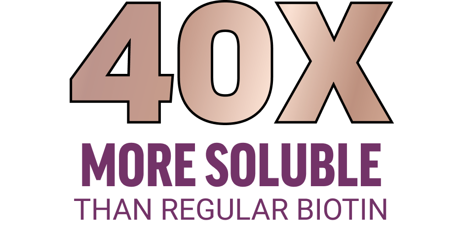 40x more soluble than regular biotin