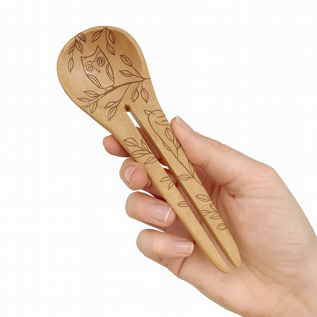 wooden coffee scoop