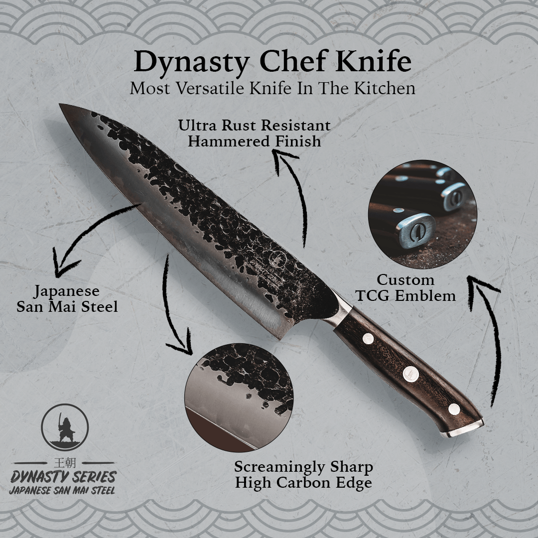 The Cooking Guild Dynasty Series 8 Chef Knife - Black - 2089