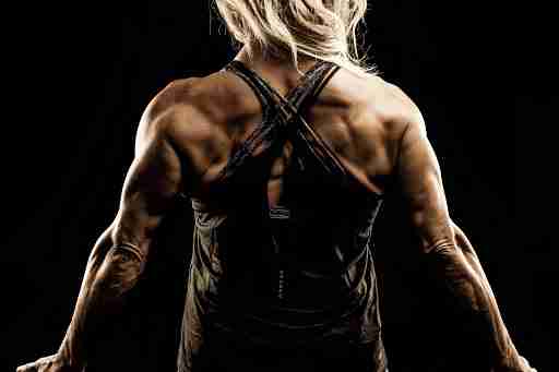 woman with muscular back and arms 