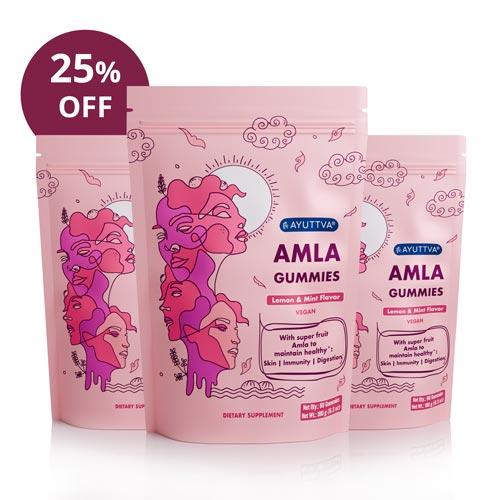 Pack of 3 of Amla Gummies with 25% discount