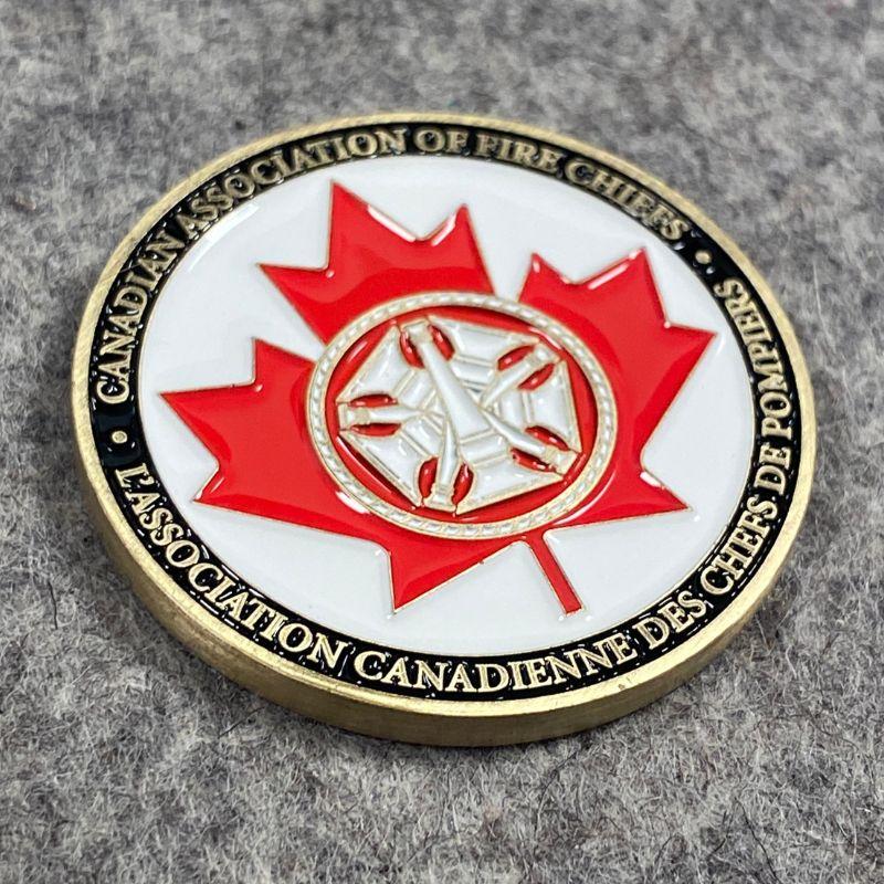 Canadian Association of Fire Chiefs coin photo