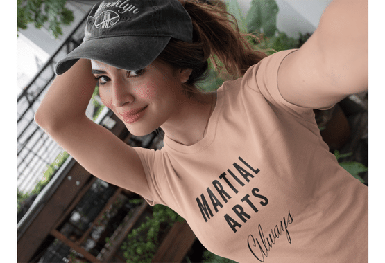 martial arts t shirt, mma t shirt, boxing shirt, heather peach color t shirt, sparring t shirts, fighter shirt, muay thai t shirt, karate t shirt, kickboxing t shirt, women t shirt