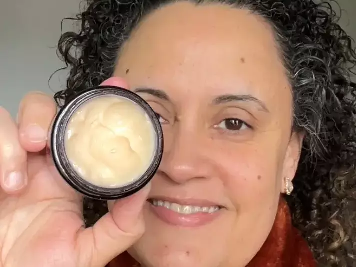 women showing product