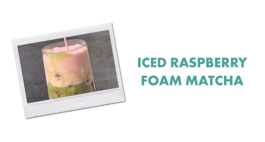 Iced Raspberry Foam Matcha
