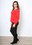 Basic Fleece Lined Top in Red