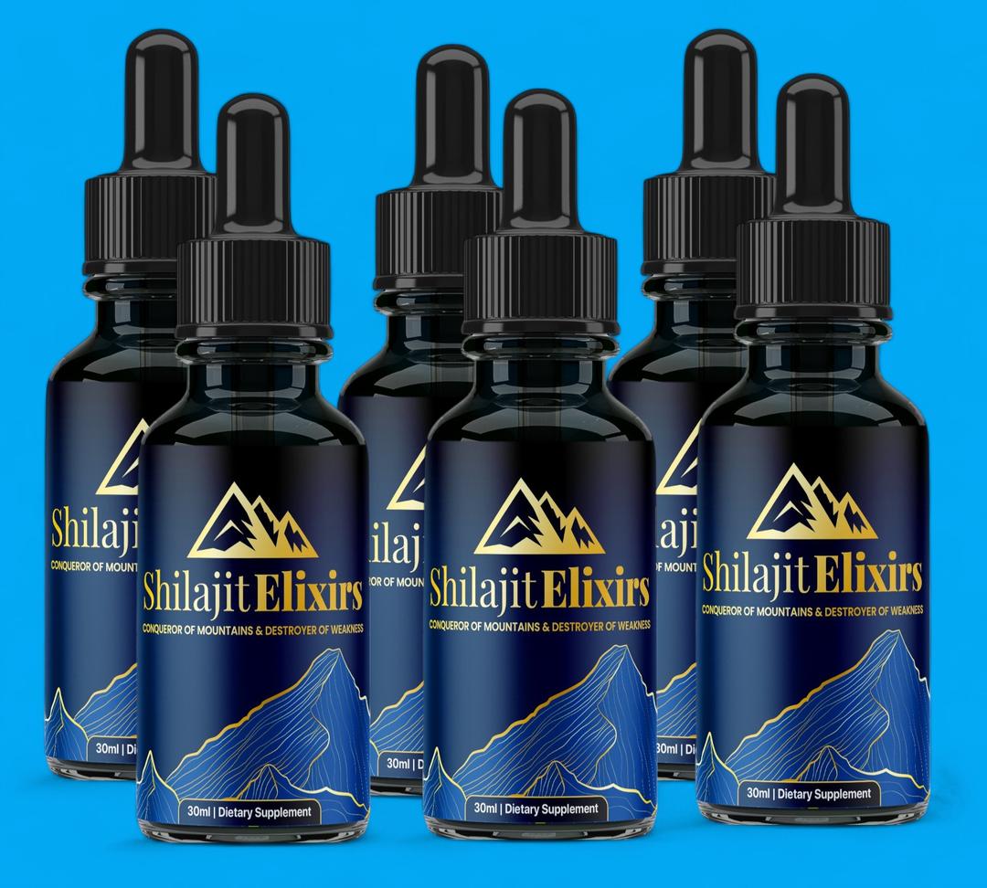 6 - Dropper Bottles Shilajit Elixirs (10g) Pure Gold Grade Royal Himalayan Shilajit per Bottle