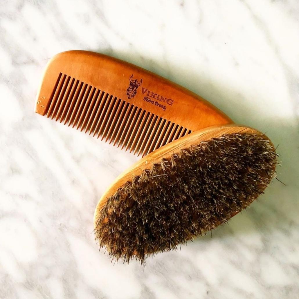 viking beard brand beard brush and comb