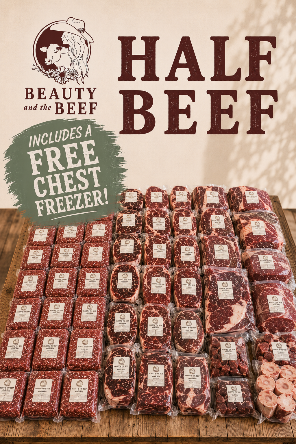 Grass Finished Half Beef - 200 lbs